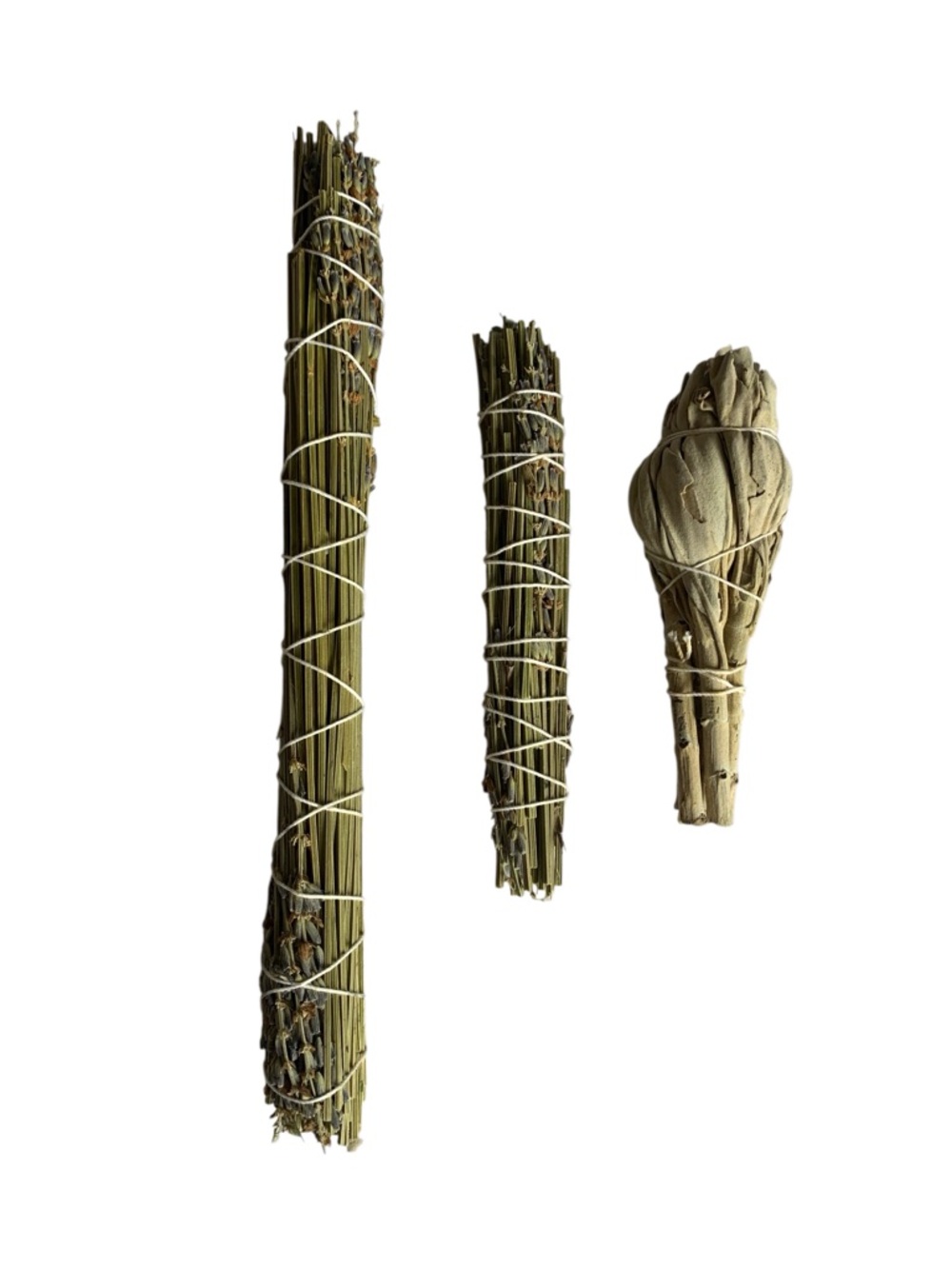 Bundle of Mini Sage & Lavender Smudge Sticks Blessed Native American Cleansing